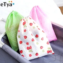 ETya/Чехлы для обуви ручной работы из нетканого материала; сумка на шнурке; женская маленькая свежая обувь; сумка для путешествий; переносная сумка для хранения; Посылка