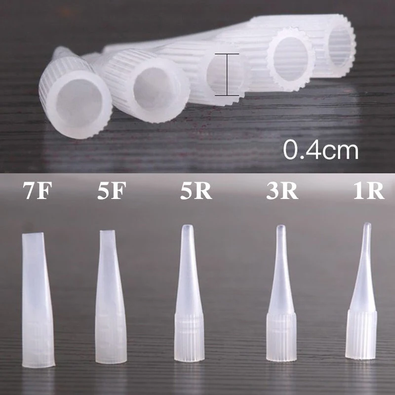 

Microblading 100 Pcs Small Size Disposable Tattoo Needle Caps for Permanent Makeup Machine Needle Nipples Caps 1R/3R/ 5R/5F/7F