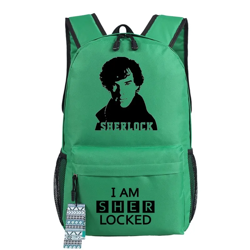 Высокое качество эксперт детектив Шерлок Холмс Печать на холсте модные школьные рюкзаки для девочек-подростков сумки для ноутбуков