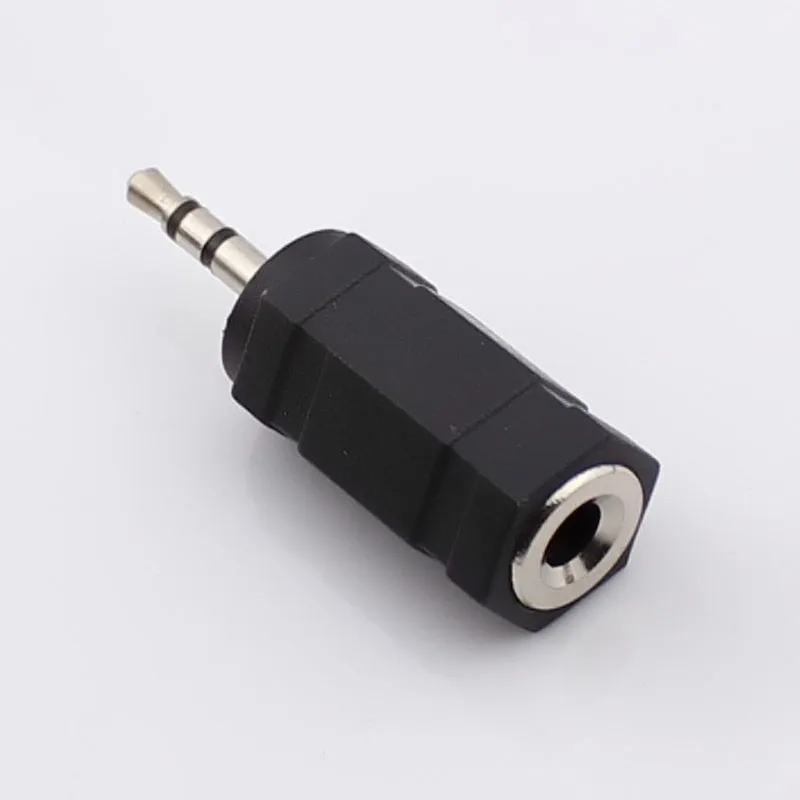 100pcs Jack 3 5mm Audio Connector Male Turn Jack 2 5 Female Headphone Plug AV Adapter 3 5 Dual channel To 2 5mm Jack