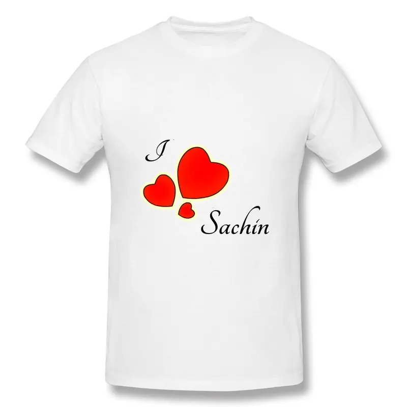 Design Pre Cotton sachin love graphics Humor Camp T Shirts Men Short Sleeve