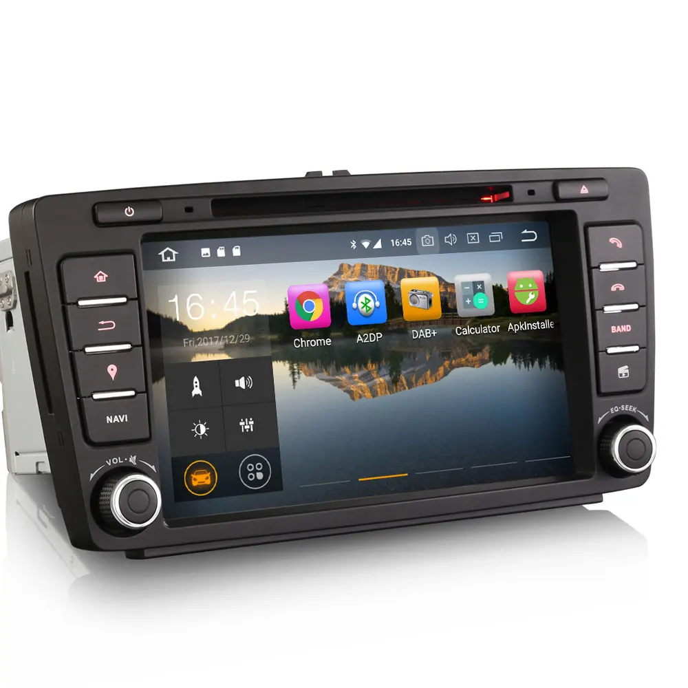 Perfect 8" Android 9.0 Pie OS Car DVD Multimedia GPS Radio for Skoda Octavia MK2 2009-2013 & Rapid 2012–2015 & Rapid Spaceback 2013–2015 1