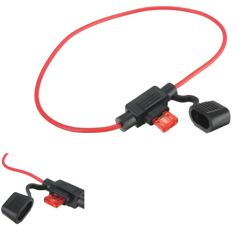 350mm Waterproof Power Socket Mini Blade Type In Line Fuse Holders With