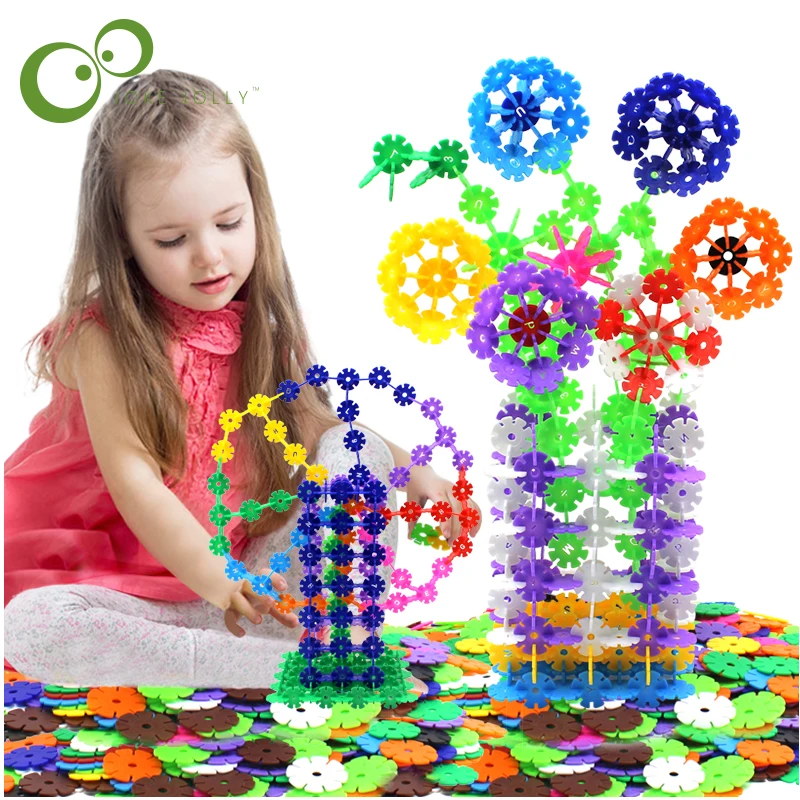 

free shipping 100pcs/lot snowflake blocks DIY Change splicing intelligence fancy toy drop shipping
