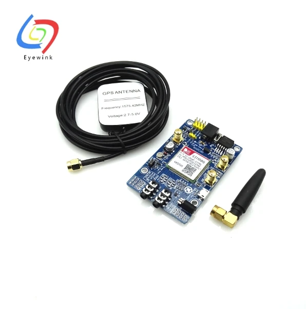 

EYEWINK SIM808 Module GSM GPRS GPS Development Board IPX SMA with GPS Antenna for Raspberry Pi Support 2G 3G 4G SIM Card