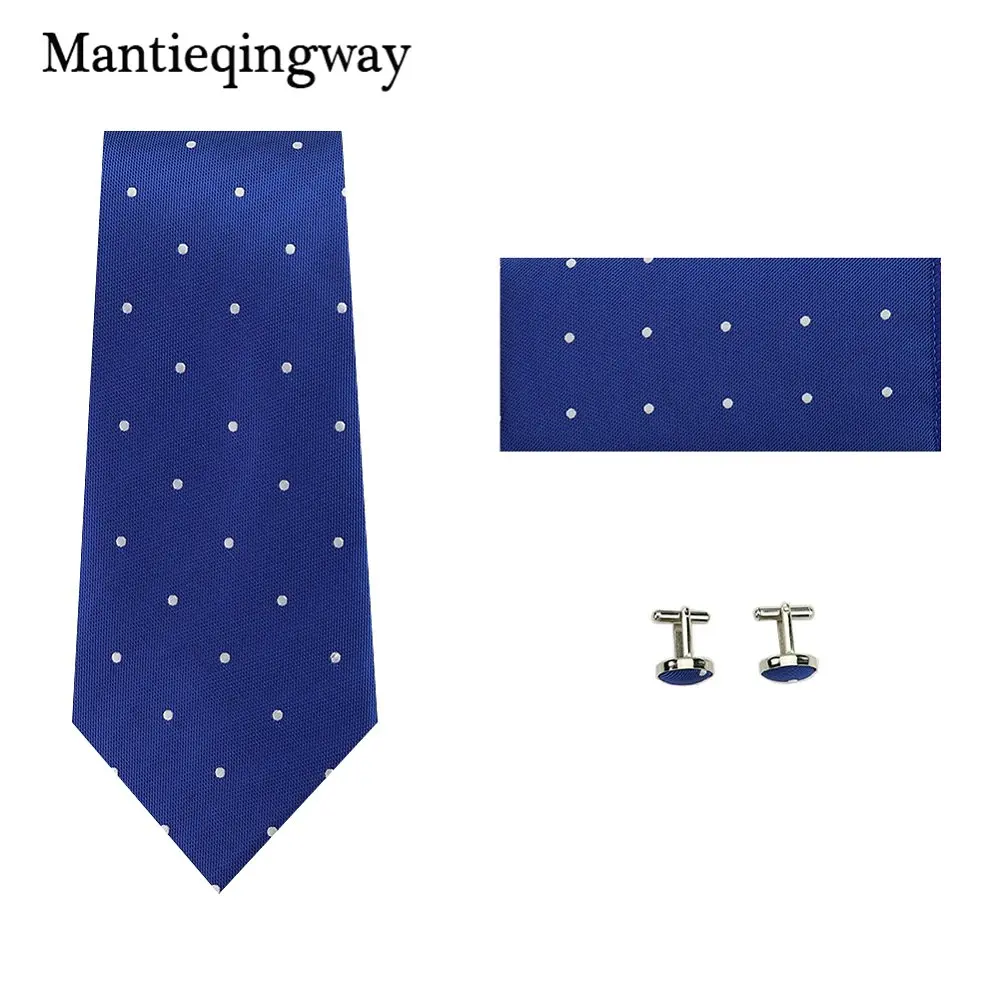 Mantieqingway 20 цветов галстук Hanky запонки наборы для мужчин полиэстер Пейсли Цветочный галстук для шеи мужской носовой платок запонки набор - Цвет: 076