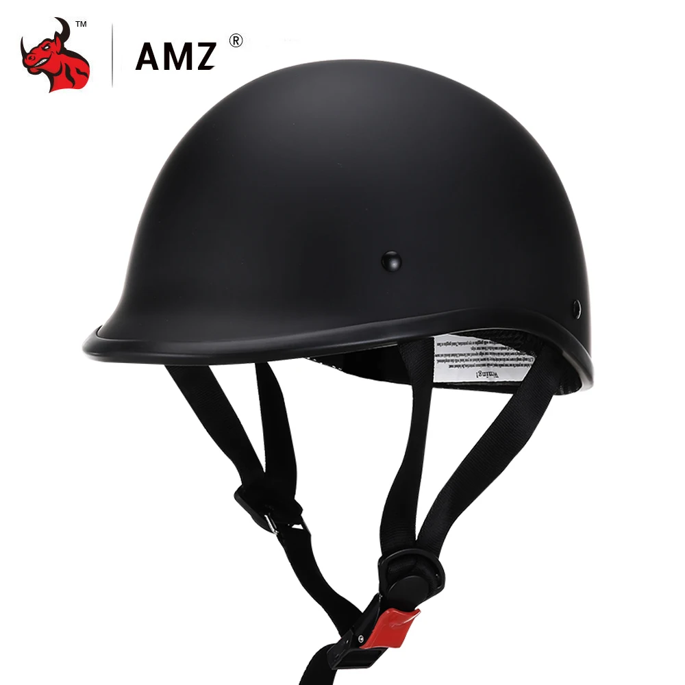 

AMZ Vintage Open Face Motorcycle Helmet Men Retro Moto Helmet Protection Gear Vintage German Style Casco Casque Scooter Helmets