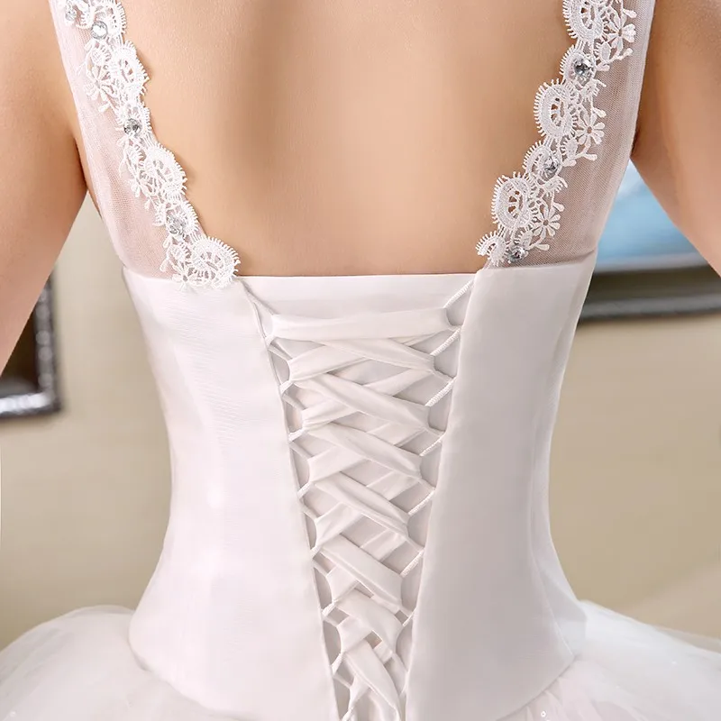 LAMYA Sexy V-Neck Princess Wedding Dresses Vestidos De Novia Cheap Flower Bridal Gown Customized Ball Gown Vestidos De Novia bridal gowns