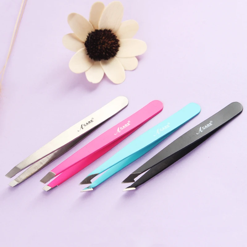 Good Value Eyebrow Tweezers Hair-Removal Makeup Beauty-Tool Slanted Point-Face Stainless-Steel Black Yl3KJqW5