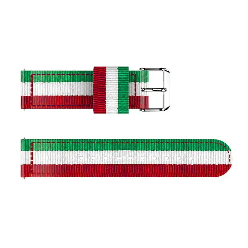 Tecido de Nylon Pulseira para a Engrenagem Projeto da Listra da Bandeira do Mundo Esporte Banda Strap Samsung s3 Fronteira – Clássico 22mm