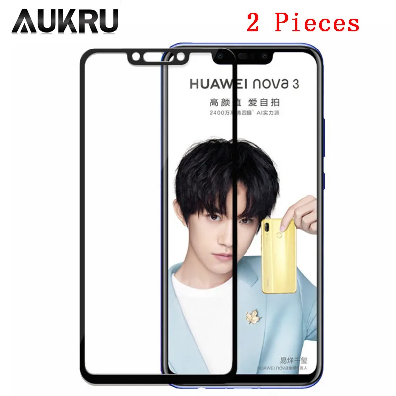 2 шт./лот полное покрытие защитной Стекло для huawei Nova 3 P20 Pro закаленное пленка Lite Nova3