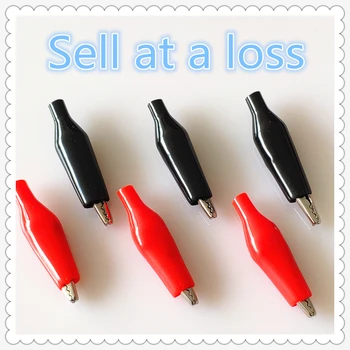 

6pcs/lot 28MM Metal Alligator Clip S4 Crocodile Electrical Clamp for Testing Probe Meter Black and Red Dropshipping