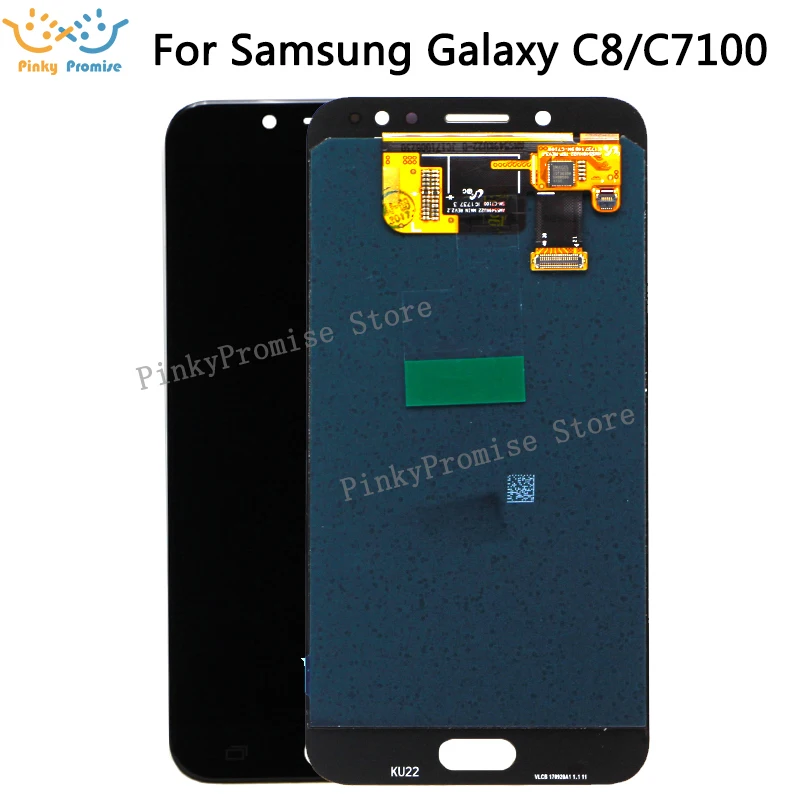Super AMOLED для SAMSUNG GALAXY C8 LCD C7100 дисплей кодирующий преобразователь сенсорного экрана