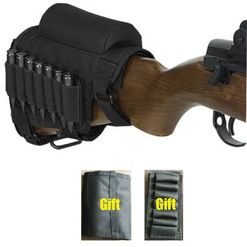 

CS Military Nylon Portable Adjustable Buttstock Tactical Battle Ammo Pouch Anti-Slip Recoil Pad Hunting Accessories Gun Holster