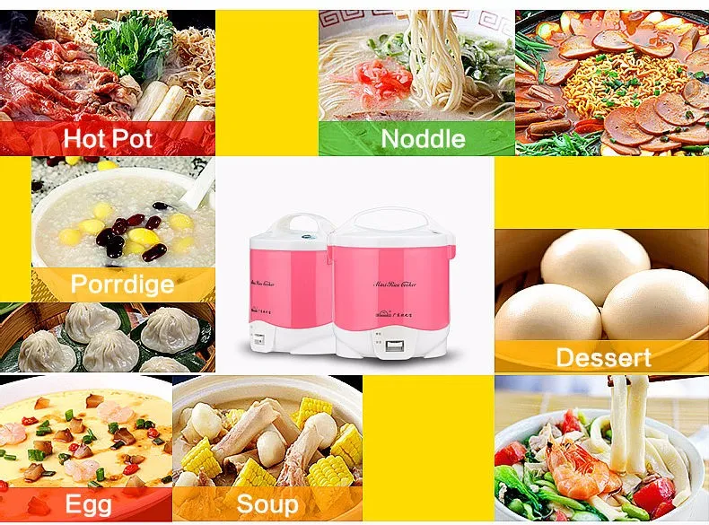 Многофункциональный Электрический Мини рисоварка Пароварка Мини Портативный Ланч-бокс из нержавеющей стали внутренний горшок 1.5л лучшая рисоварка
