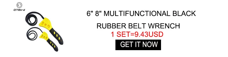 Многофункциональный универсальный гаечный ключ 500 мм для ремонта автомобиля, черный резиновый ремешок, регулируемый гаечный ключ для открывания любой формы, ручные инструменты DT6