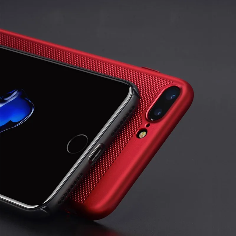 Ascromy Luxury Phone Cases for iPhone 5 5s SE Black Red Matte Mobile Phone Bag Case for iPhone 7 6 S 6s Plus X 8 Cover Logo Hole (2)