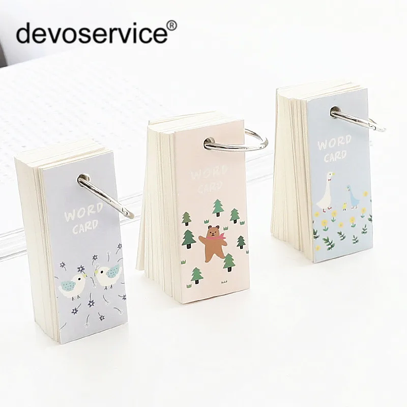 

1Pc English Wordbook Portable Notebook Blank Card Cute Cartoon Korean Mini Pocket Notebooks School Office Stationery Supplies