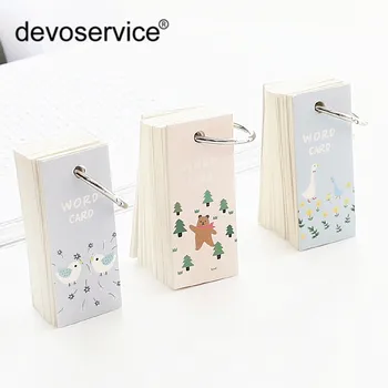 

1Pc English Wordbook Portable Notebook Blank Card Cute Cartoon Korean Mini Pocket Notebooks School Office Stationery Supplies