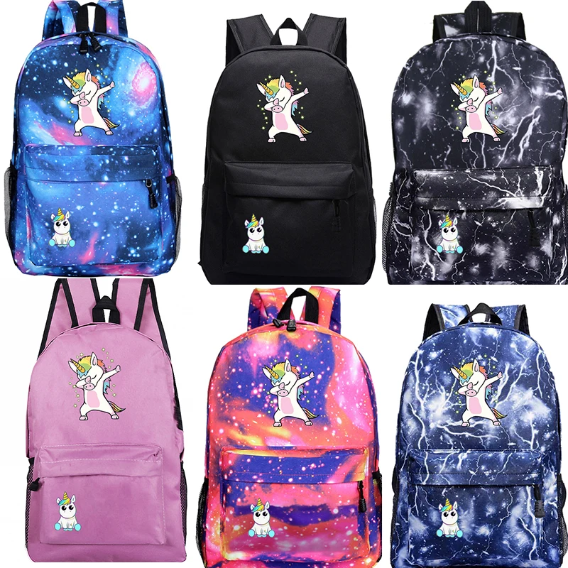 dabbing unicorn backpack