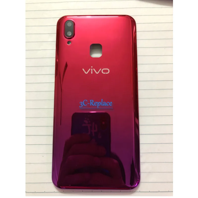 6,2 дюймов для BBK Vivo Y91 Y91i Y91c Y93 Y93s Y93st Y93 Lite Y95 U1 задняя крышка батарейного отсека, Крышка корпуса, чехол для задней стеклянной линзы - Цвет: Red