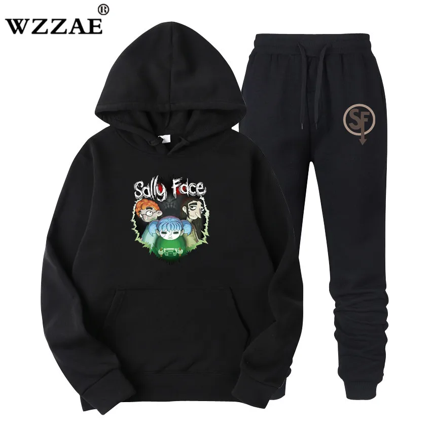 

New Sport Suit Hoodie Sally Face Cosplay Hooded Men Casual Cotton Fall / Winter Warm Sweatshirts Men's Casual Tracksuit Costume