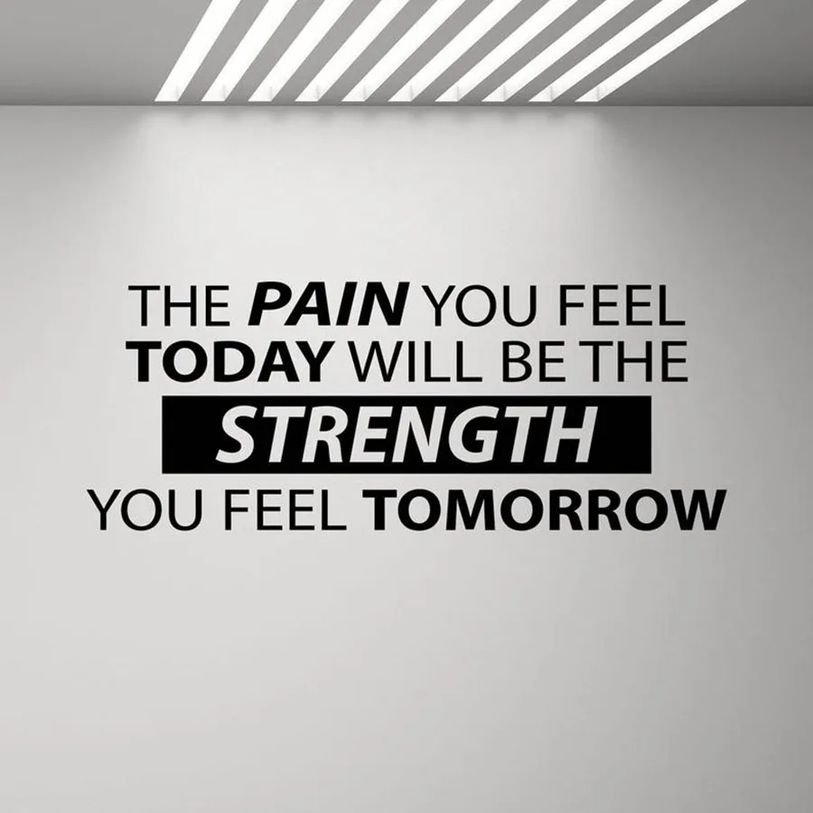 Наклейка на стену с надписью The Pain You Feel Today|Наклейки стену| |