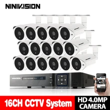 16CH CCTV 4MP DVR Системы AHD DVR 4,0 мегапикселя Enhanced ИК безопасности Камера Крытый открытый домашнего CCTV Камера безопасности Системы