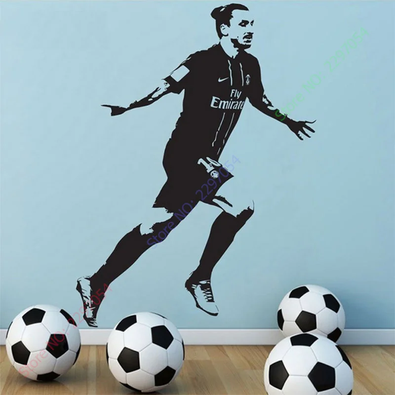 Постер Zlatan Ibrahimovic PSG Футбол виниловая наклейка на стену Наклейка домашний | Наклейки на стену -32694994249
