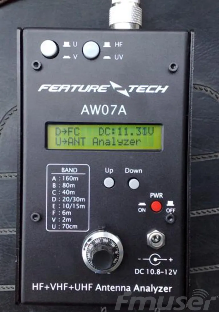 FMUSER AW07A КСВ HF/VHF/UHF антенный анализатор 1,5-490 МГц