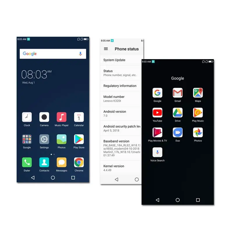 Global Version Lenovo K320t 5.7 inch 18:9 Full Screen Mobile Phone 4G LTE Smartphone 2GB RAM 16GB ROM Fingerprint 3000mAh