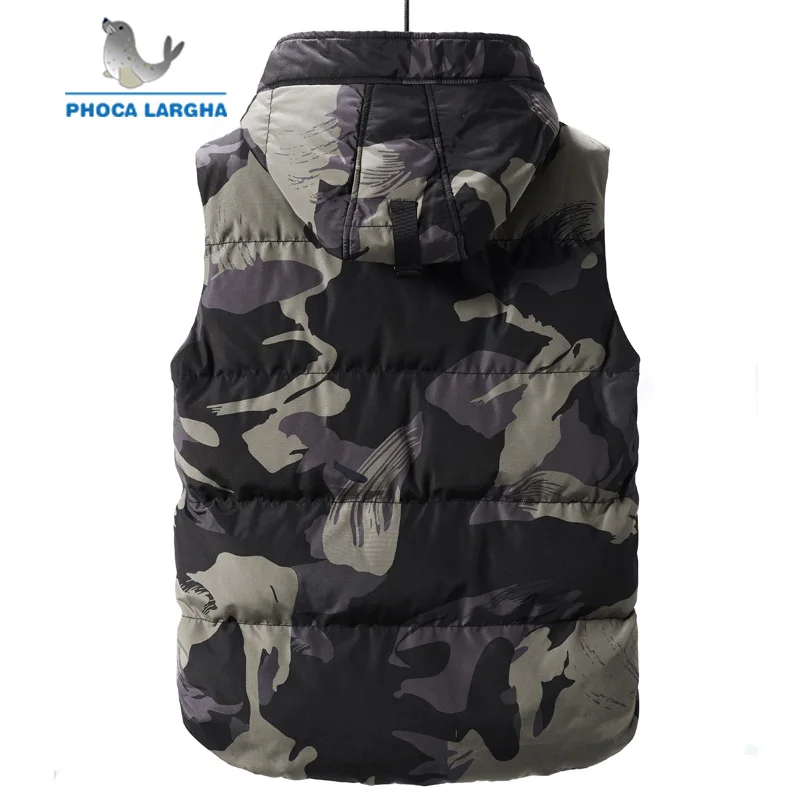 2018 New Brand Winter Vests Men's Casual Cotton Jackets Fashion Camouflage Warm Thick Hooded Vest Outerwear Male Plus Size 4XL 2018 New Brand Winter Vests Men's Casual Cotton Jackets Fashion Camouflage Warm Thick Hooded Vest Outerwear Male Plus Size 4XL