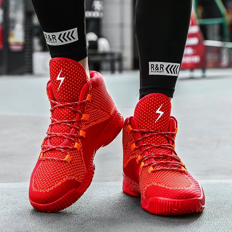 Masculino de baloncesto al aire libre entrenador zapatos hombres niños barato pareja adulto endurecen Cool Zapatillas zapatos baloncesto