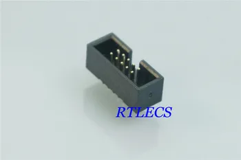 

20Pcs 0.050" 1.27 mm 2x5 Pin 10 Positions IDC Male Box Header Dual Row Through Hole Shrouded Rows Space 1.27mm for IDC Socket