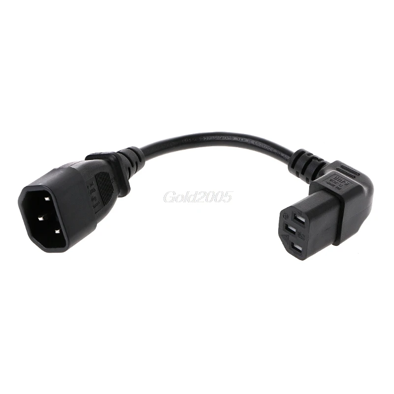 

Male to Female C14 C13 PLug PDU Extension Power Cable Connector Right Angle Apr Drop Ship