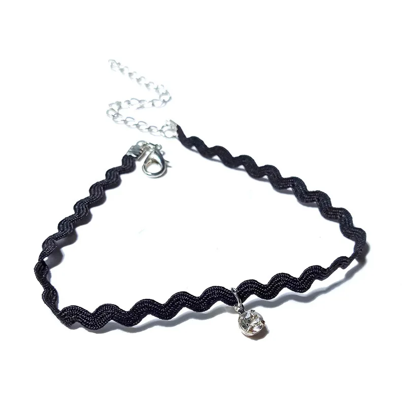 Boho Lace Anklets for Women Foot Jewelry Summer Beach Crochet Black Ankle Bracelet Sandals on the leg Female Bohemian Accessorie