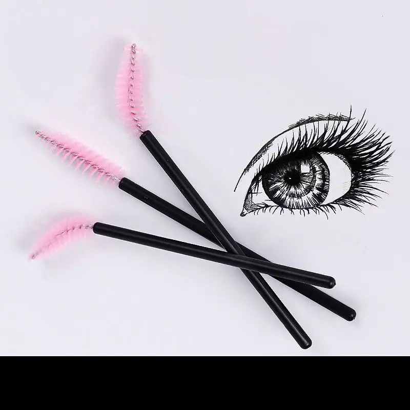 

50Pcs Pack Disposable Micro Eyelash Brushes Mascara Wands Applicator Wand Brushes Eyelash Comb Brushes Spoolers Makeup Tool Kit