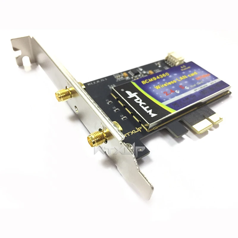 Broadcom 듀얼 밴드 네트워크 카드, 맥, 해킨토시, 윈도우용 블루투스 BT 4.0, 867Mbps PCI-E 데스크탑 와이파이 어댑터, BCM94360, 802.11AC