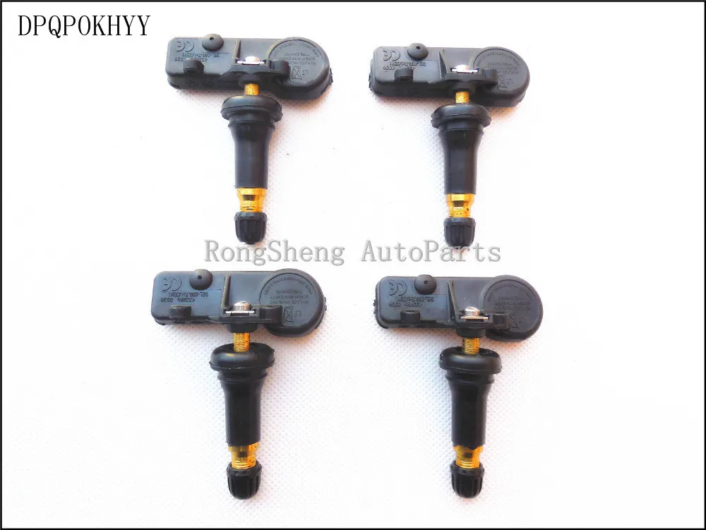

DPQPOKHYY Set Of 4 Tire Pressure Sensor TPMS For Citroen C4 Peugeot 307 308 9673860880