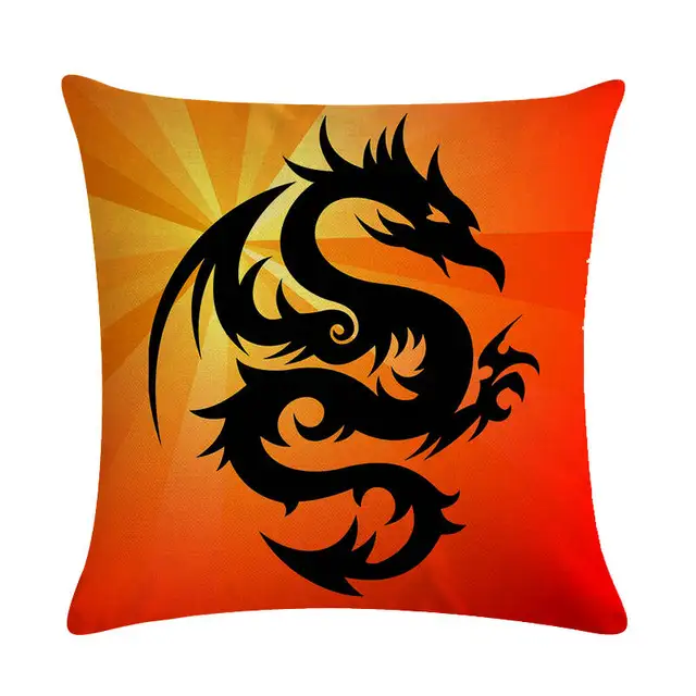 The latest dragon pattern HomerDecor Cushion Cover Throw Pillowcase