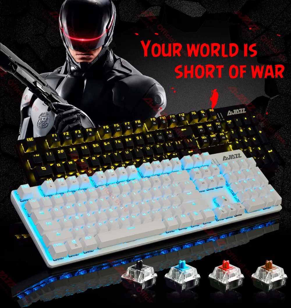 backlight anti-ghosting n-chave rollover marrom preto vermelho azul switches