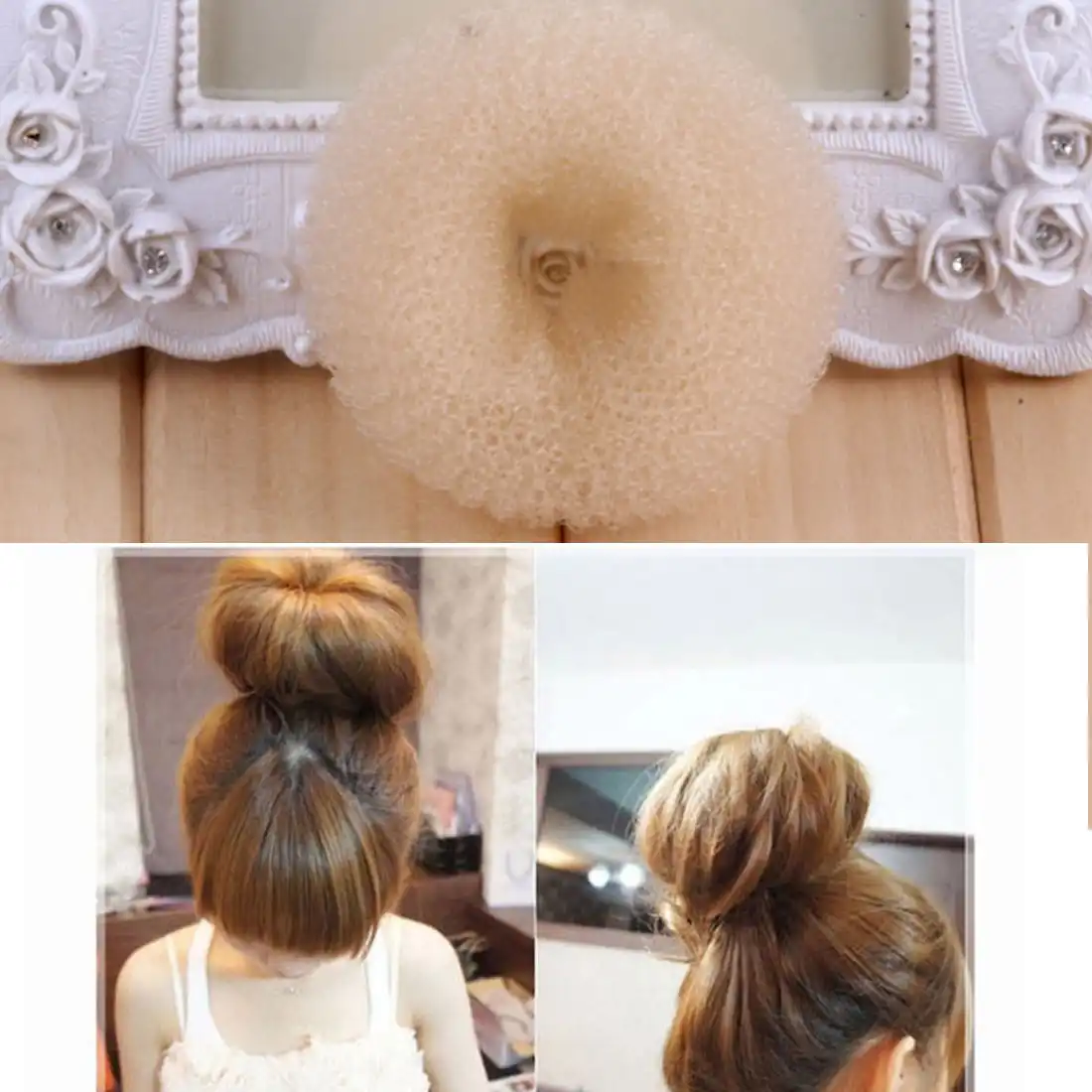 Magic Foam Sponge Ring Hair Styling Tool Hair Donut Bun Maker