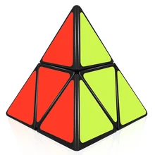 D-FantiX ShengShou 2x2 Пирамида куб головоломка треугольник волшебный куб головоломка игрушка черный