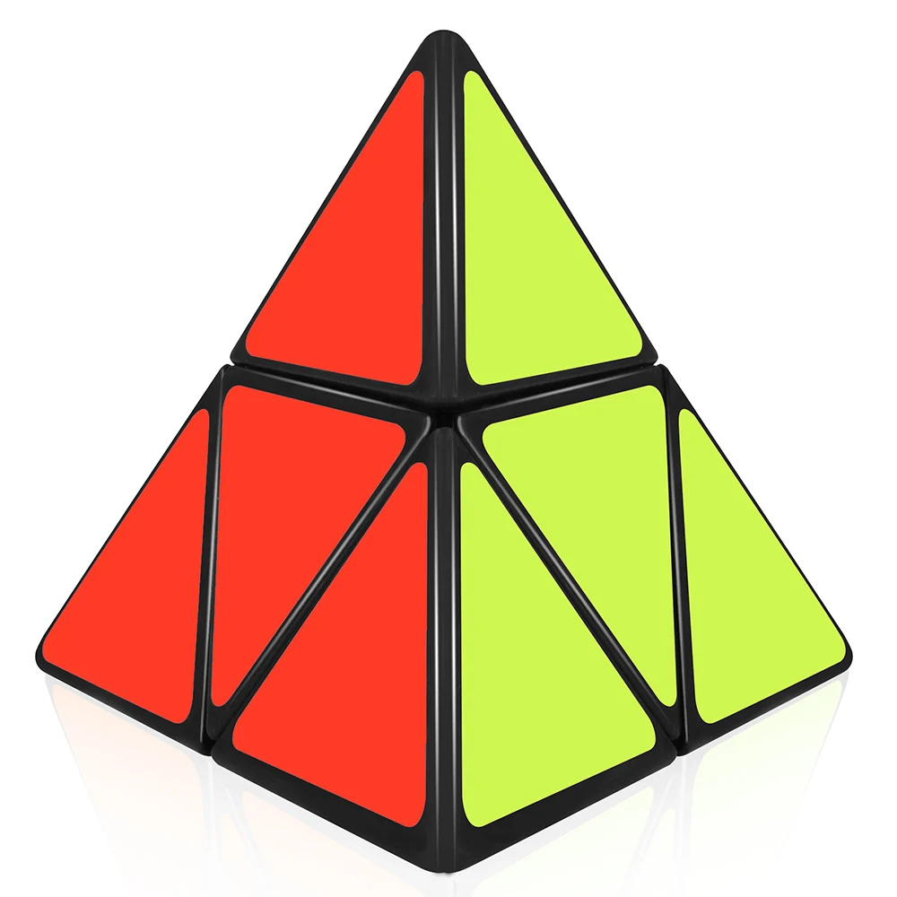D-FantiX Qiyi Pyramid Cube 3x3 Pyramid Speed Cube Triangle Cube Puzzle Black