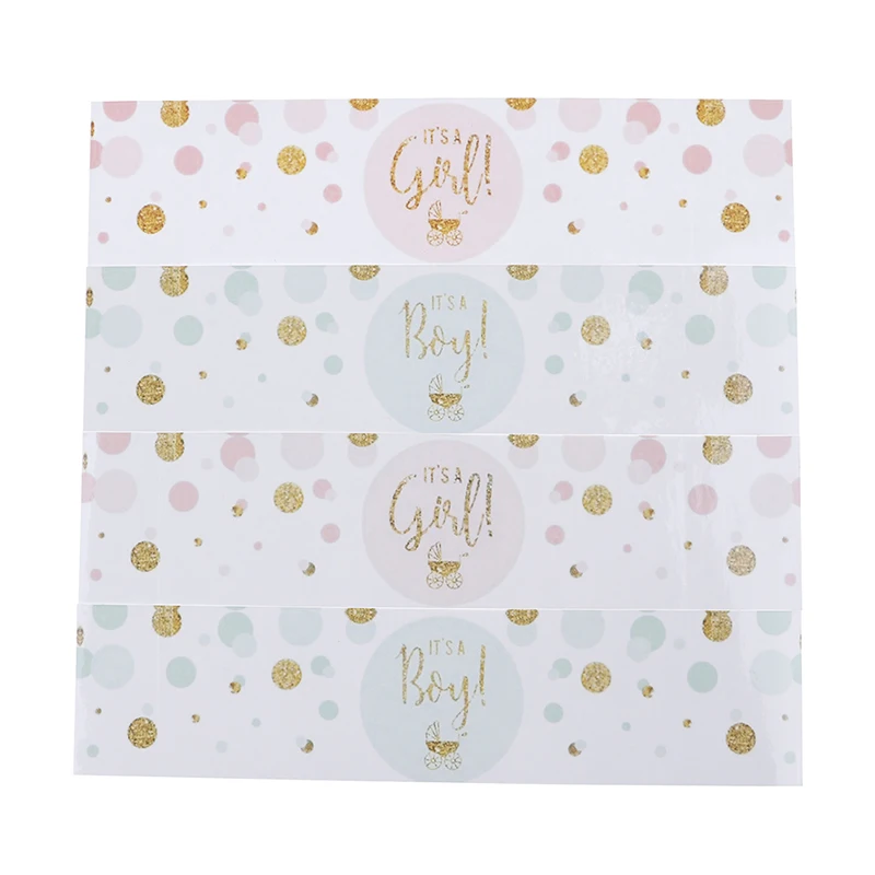 12pcs Label Baby Shower Birthday Party Bottle Label Stickers Baby Shower Decoration Girl/Boy Mineral Water Bottle Gift Stickers