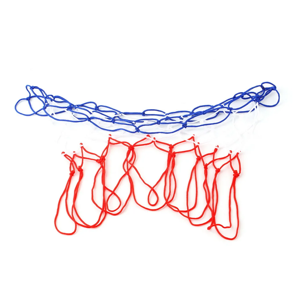 Красный белого и синего цвета баскетбольная сетка 5 мм нейлон баскетбольное кольцо ворот обод из сетчатой ткани на открытом воздухе