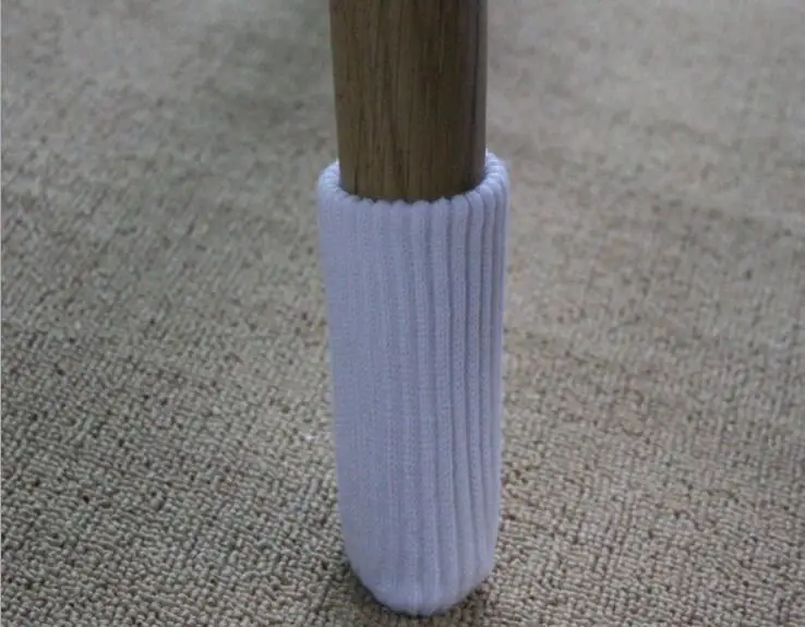

Newly 4Pcs Furniture Chair Leg Cover Pad Anti-Slip Floor Knitting Sock Table Feet Mat Protector Chair Foot Sleeve