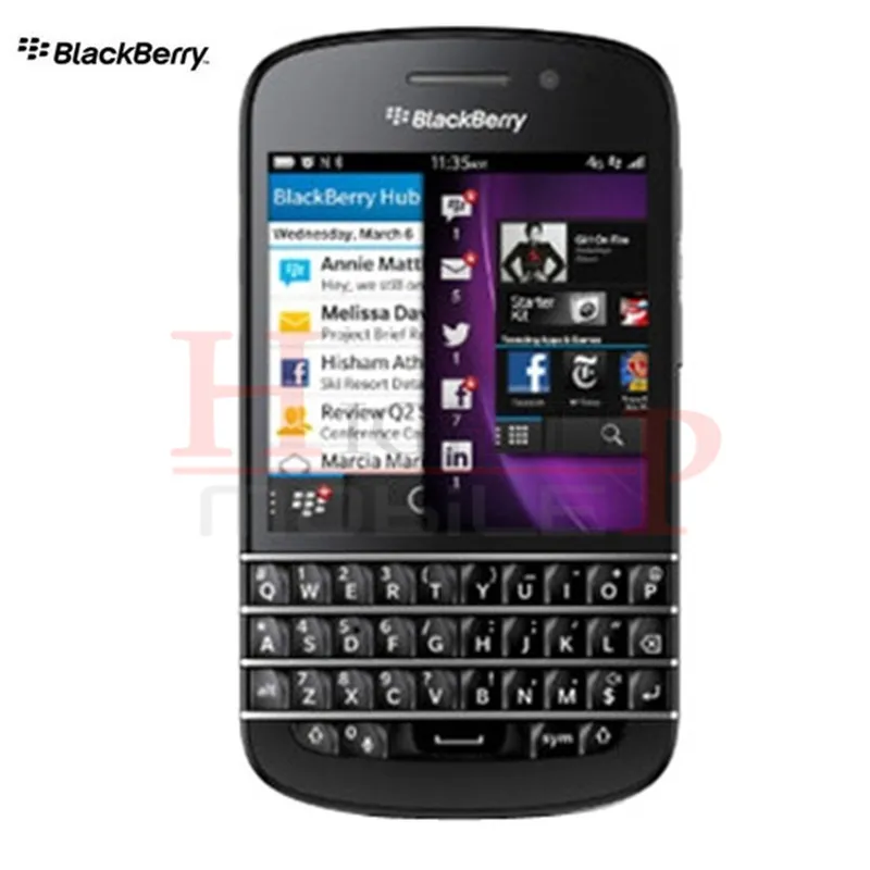 100% Оригинальный разблокированный оригинальный Q10 Blackberry мобильный телефон 3G 4G