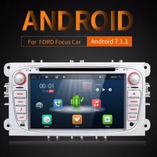 Android 7.1.1 два Din 7 дюймов dvd-плеер автомобиля для FORD/Focus/S-MAX/Mondeo/C-MAX/ galaxy Оперативная память 2 г WI-FI gps навигации радио