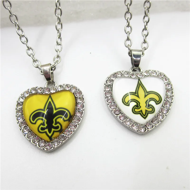 10pcs/lot Orleans Saints Necklace With 50cm Chains Necklace Jewelry